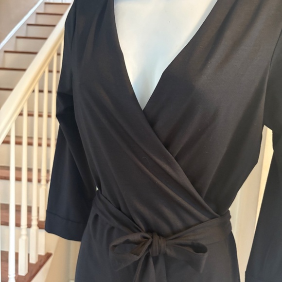 NWT Diane von Furstenberg Classic Julian Two Wrap Dress Jet Black Size 10 $285 - Picture 3 of 5